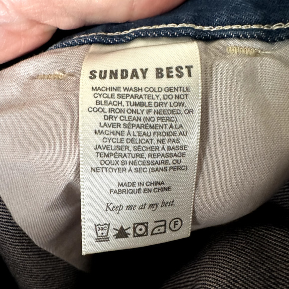 Aritzia Sunday Best Jeans Women's 0 Blue Wide Leg Baggy Cargo Y2K Style - Picture 9 of 13